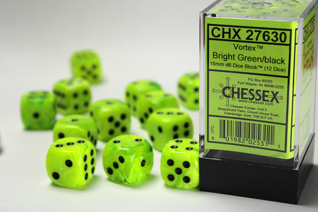 Chessex® 16mm d6 Dice Block™ (12 dice)