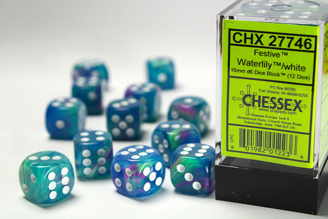 Chessex® 16mm d6 Dice Block™ (12 dice)