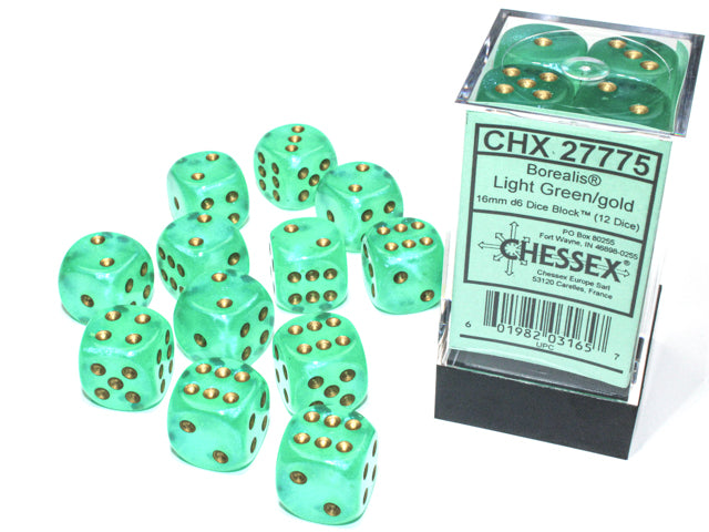 Chessex® 16mm d6 Dice Block™ (12 dice)