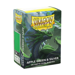 Dragon Shield: Standard 100ct Sleeves - Apple Green & Silver (Dual Matte)