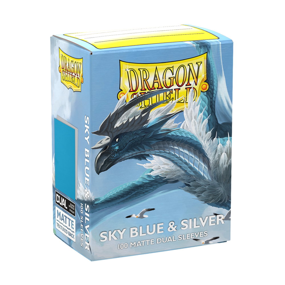 Dragon Shield: Standard 100ct Sleeves - Sky Blue & Silver (Dual Matte)