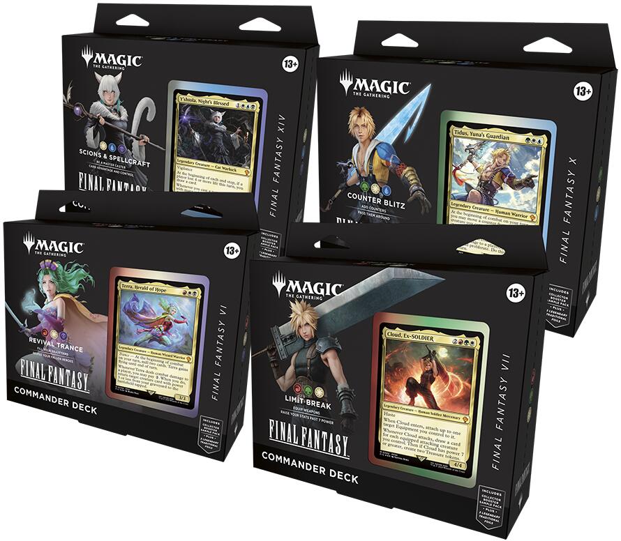 FINAL FANTASY - Commander Deck Display - All 4 Decks