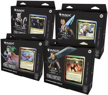 FINAL FANTASY - Commander Deck Display - All 4 Decks