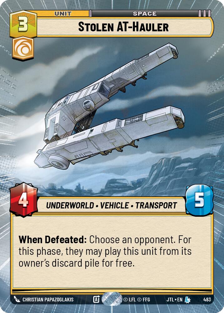 Stolen AT-Hauler (483) (Hyperspace) (483) [Jump to Lightspeed]