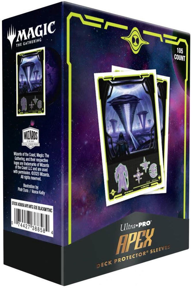 Ultra PRO: APEX Deck Protector Sleeves - Edge of Eternities (Black Mythic 105-pack)