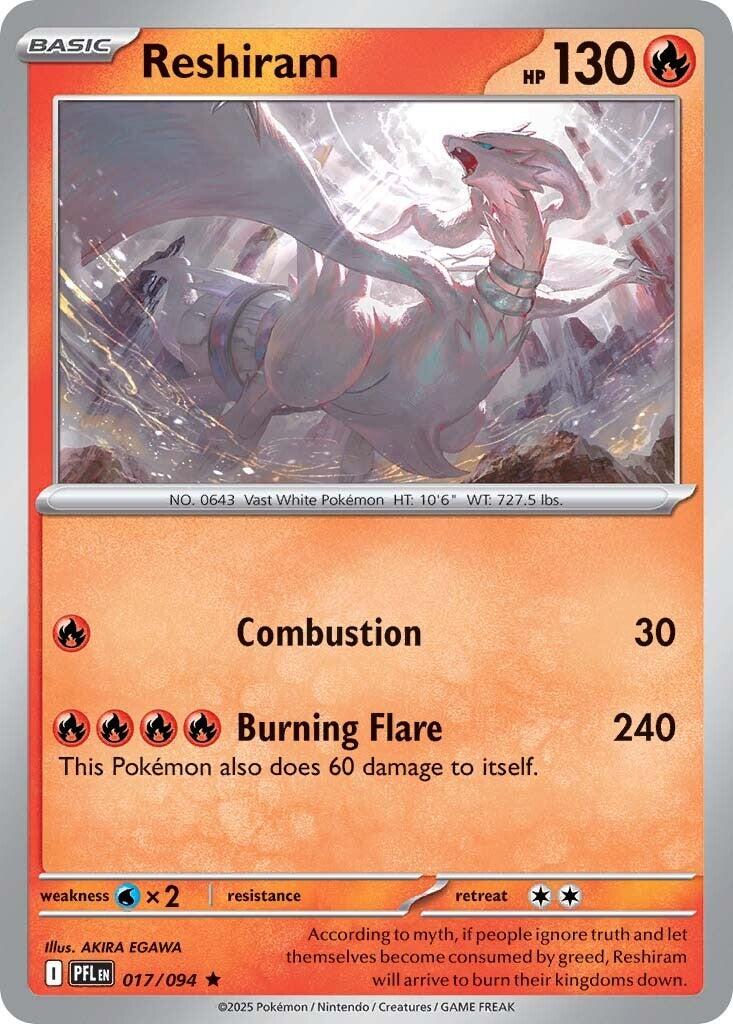 pokemon card mega reshiram (017/094) [Mega Evolution: Phantasmal Flames] cementing its place as Discover 11 MtG Creatures: Sleeves:Noctis, Prince of Lucis pokemon collection