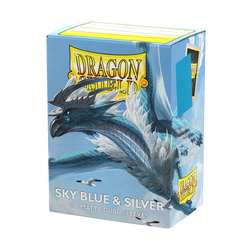 Dragon Shield: Standard 100ct Sleeves - Sky Blue & Silver (Dual Matte)