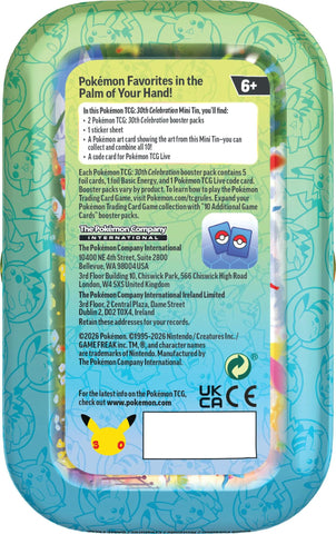 30th Celebration Mini Tin [Lapras]