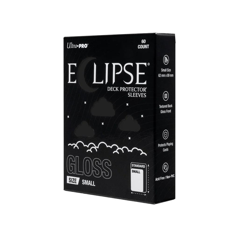 Ultra PRO: Small 60ct Sleeves - Eclipse Gloss (Jet Black) (Modern Logo)