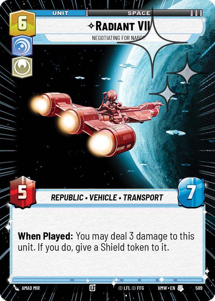 Radiant VII - Negotiating for Naboo (589) (Hyperspace Foil) (589) [Homeworlds]