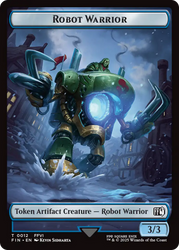 Hero (0006) // Robot Warrior (0012) Double-Sided Token [FINAL FANTASY Tokens]