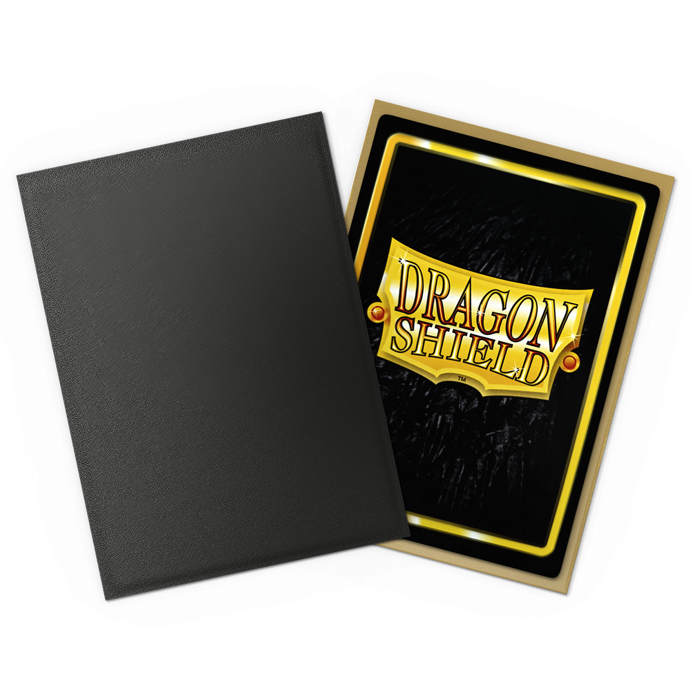 Dragon Shield: Standard 100ct Sleeves - Black and Gold (Dual Matte)